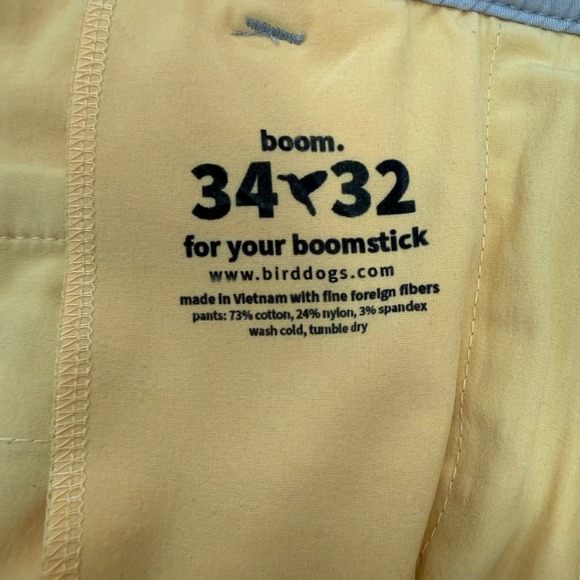 BirdDogs Boom for Your Boomstick Golf Pants Mens 34x32 Stretch Comfort Khaki - Picture 10 of 13